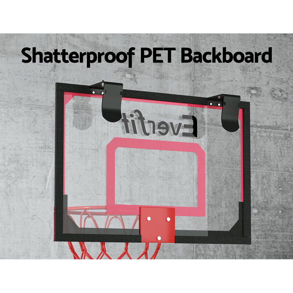 Everfit 23 Mini Basketball Hoop Backboard Door Wall Mounted Sports Kids Red"