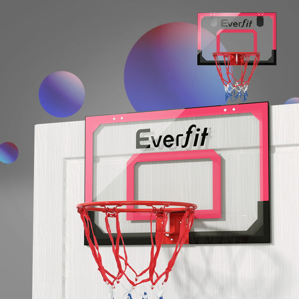 Everfit 23 Mini Basketball Hoop Backboard Door Wall Mounted Sports Kids Red"
