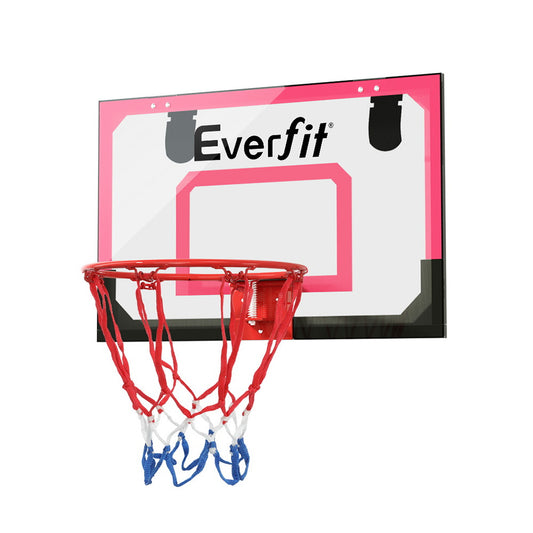 Everfit 23 Mini Basketball Hoop Backboard Door Wall Mounted Sports Kids Red"