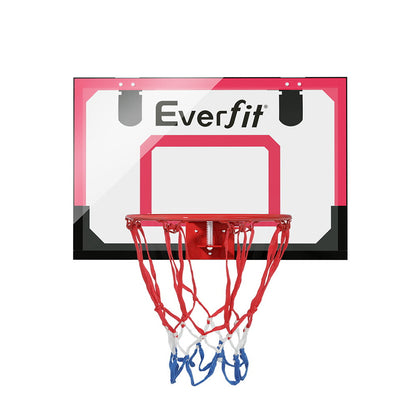 Everfit 23 Mini Basketball Hoop Backboard Door Wall Mounted Sports Kids Red"