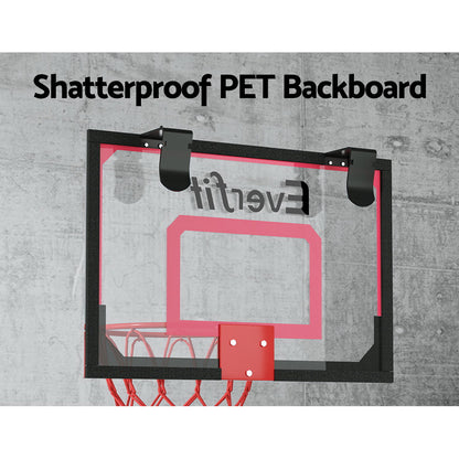 Everfit 23 Mini Basketball Hoop Backboard Door Wall Mounted Sports Kids Red"