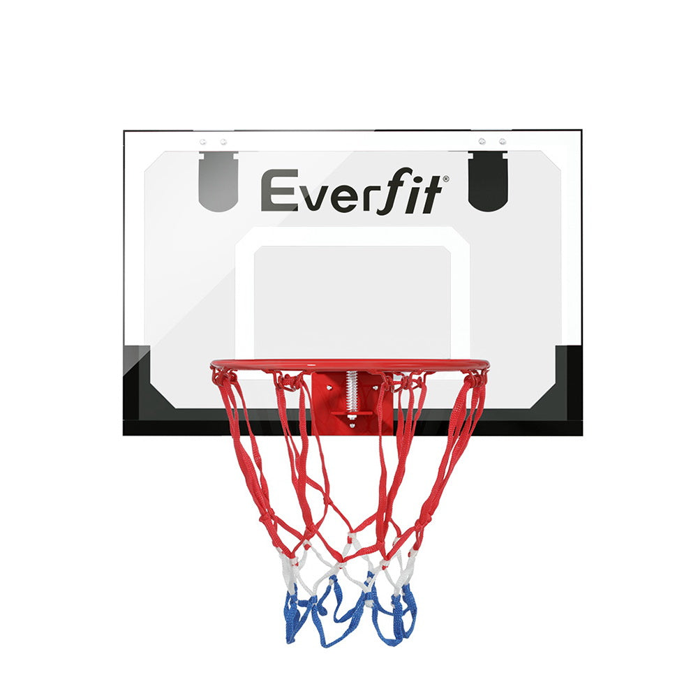 Everfit 23 Mini Basketball Hoop Backboard Door Wall Mounted Sports Kids Black"