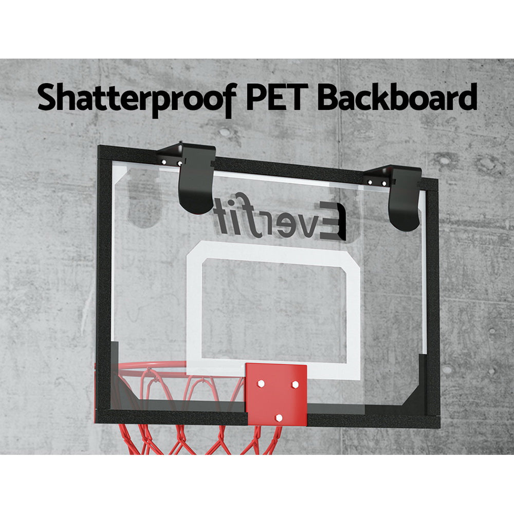 Everfit 23 Mini Basketball Hoop Backboard Door Wall Mounted Sports Kids Black"