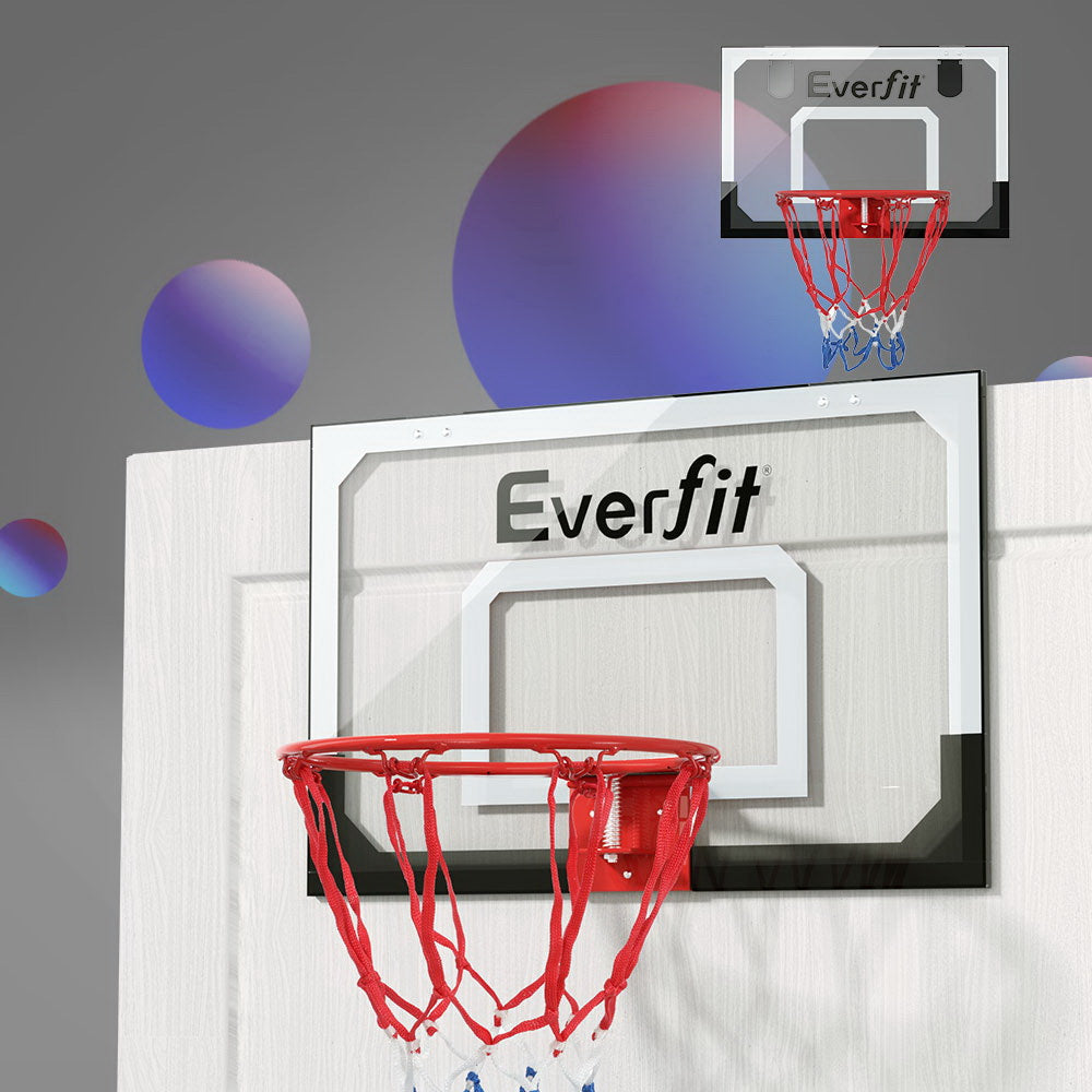 Everfit 23 Mini Basketball Hoop Backboard Door Wall Mounted Sports Kids Black"