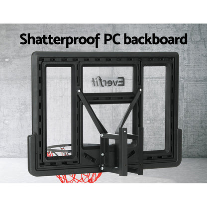 Everfit 45 Basketball Hoop Backboard Wall Mounted Ring Net Sports Pro System"