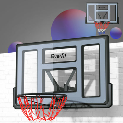 Everfit 45 Basketball Hoop Backboard Wall Mounted Ring Net Sports Pro System"